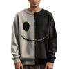 Men's Long Sleeve Pullover Sweater Casual Halloween Print Knit Oversized Sweater
