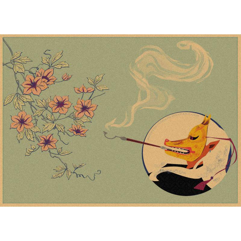 Retro Ukiyo-e Sea Monster Cat Anime Poster