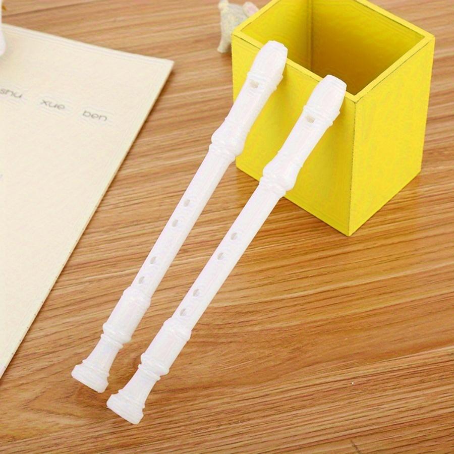 2pcs 0.5mm creative blowable flute shape gel pen cute cartoon learning stationery water-based signature pen