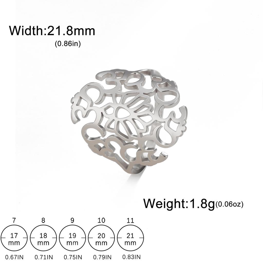 LIKGREAT Chakra OM Ring for Women Men Stainless Steel Gold Color AUM Yoga Meditation Spiritual Religious Amulet Jewelry Gifts