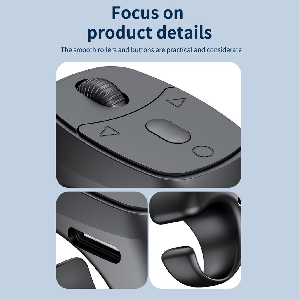 Bluetooth-Compatible 5.3 Fingertip Ring Remote Control Video Flipping And Browsing Finger Ring Mouse Page Turner for Smartphones