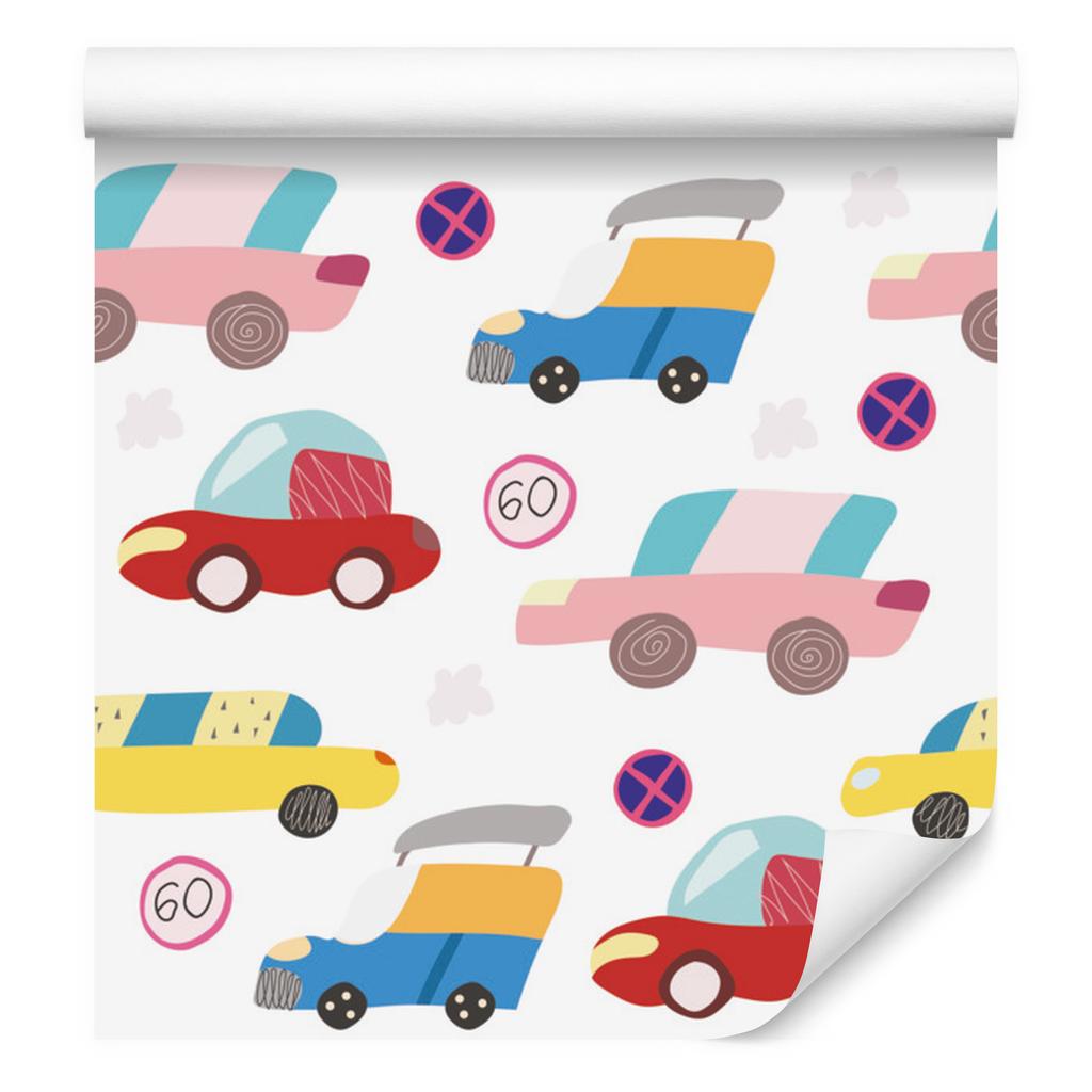 Wallpaper Colorful cars in Scandinavian style 50x1000
