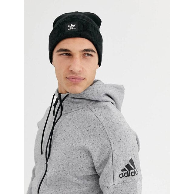 

Черная шапка-бини adidas Originals adicolor Trefoil