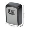 Caixa de Segurança para Chaves com Combinação de 4 Dígitos Montada na Parede Estojo Organizador de Armazenamento Seguro