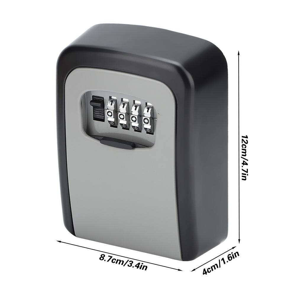 Wall Mounted 4 Digit Combination Key Lock Box Safe Security Storage Case Organizer