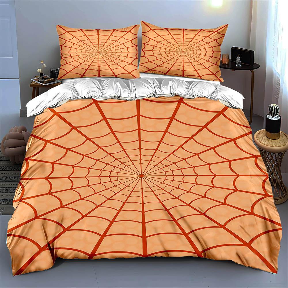Geometric, radial, web-like. Bedding Duvet cover sets Duvet covers Pillowcases gifts (1 * Duvet Cover 2 * Pillowcases, without duvet insert)