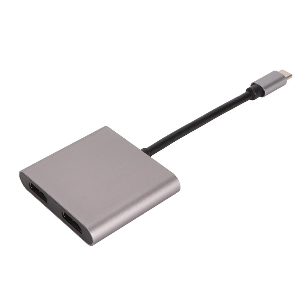 USB C to Dual HD Multimedia Interface Adapter Professional 2 in 1 4K 30HZ Plug and Play USB 3.0 Docking Station for
