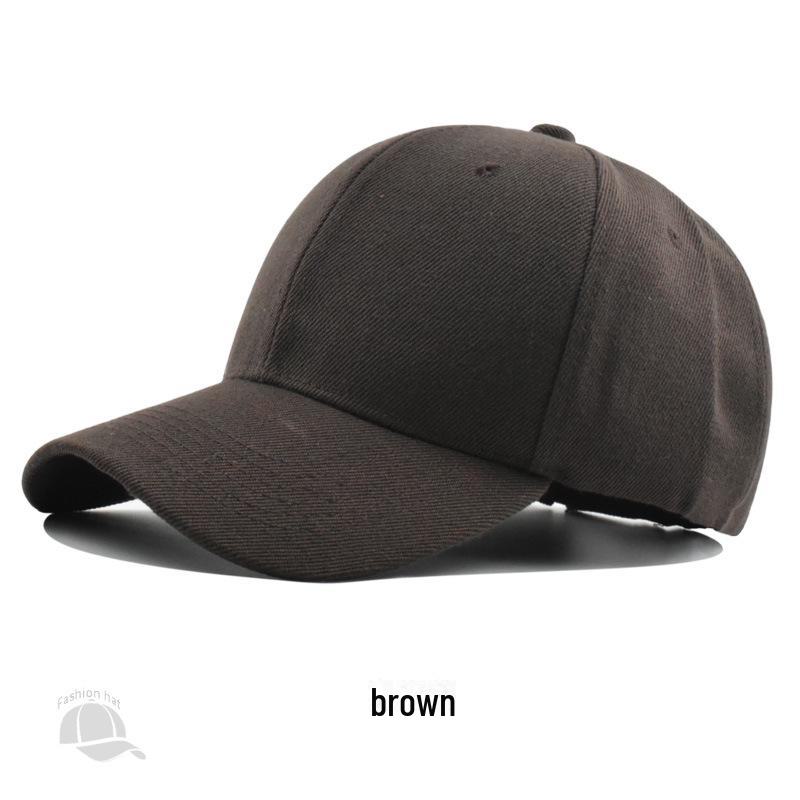 Korean Unisex Solid Color Embroidered Baseball Cap - Sun Protection