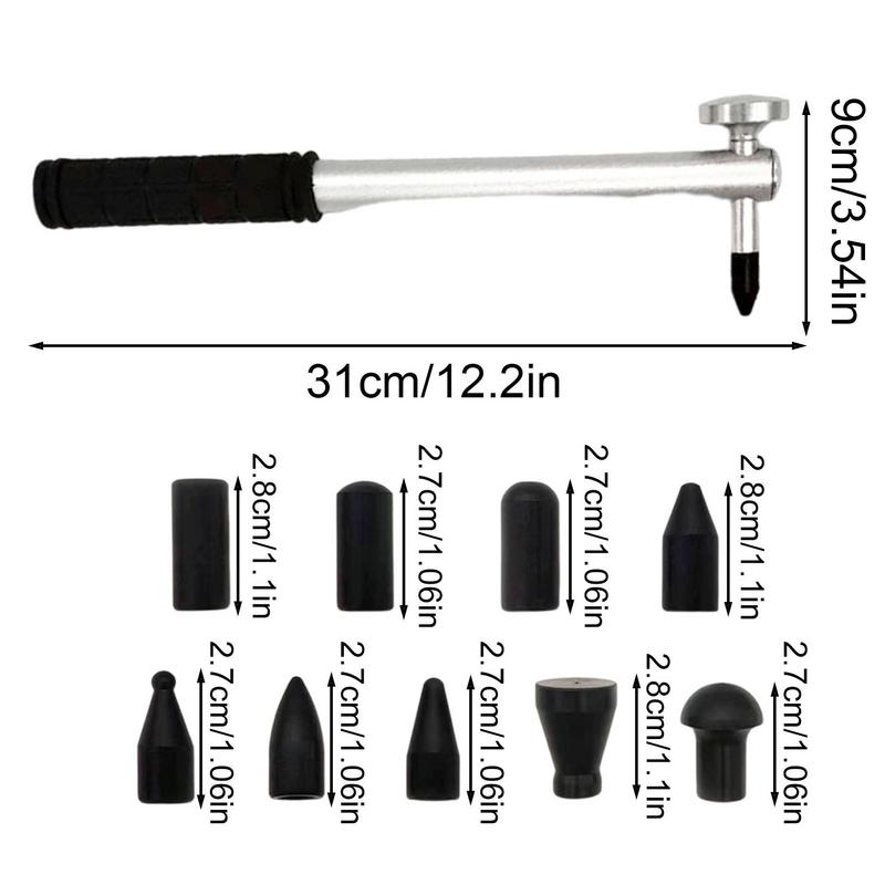 Metal Car Dent Repair Tools  Auto Body Repair Dent Puller Tool Kit Slide Hammer Dent Puller Car Dent Removal Hammer With 9 Heads