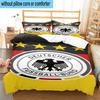 3pcs Germany Football Emblem Printed Bedding Set Duvet Cover Closure Includes 1 Duvet Cover & 2 Pillowcases Bedding Sets Home Decor Gifts