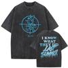 T-shirt Vintage Lavata Drake Iceman 'I Know What They Did Last Summer' Album 2026 Uomo Donna Abbigliamento T-shirt Moda Oversize