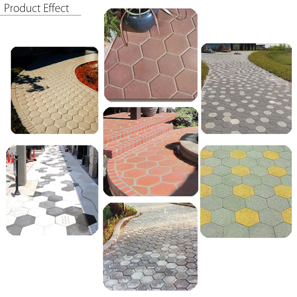 DIY Hexagon Garden Road Brick Paver Concrete Cement Stepping Pavement Path Mold