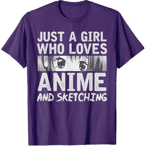 Japanese Manga Drawing Otaku Gift Anime Girl T-Shirt
