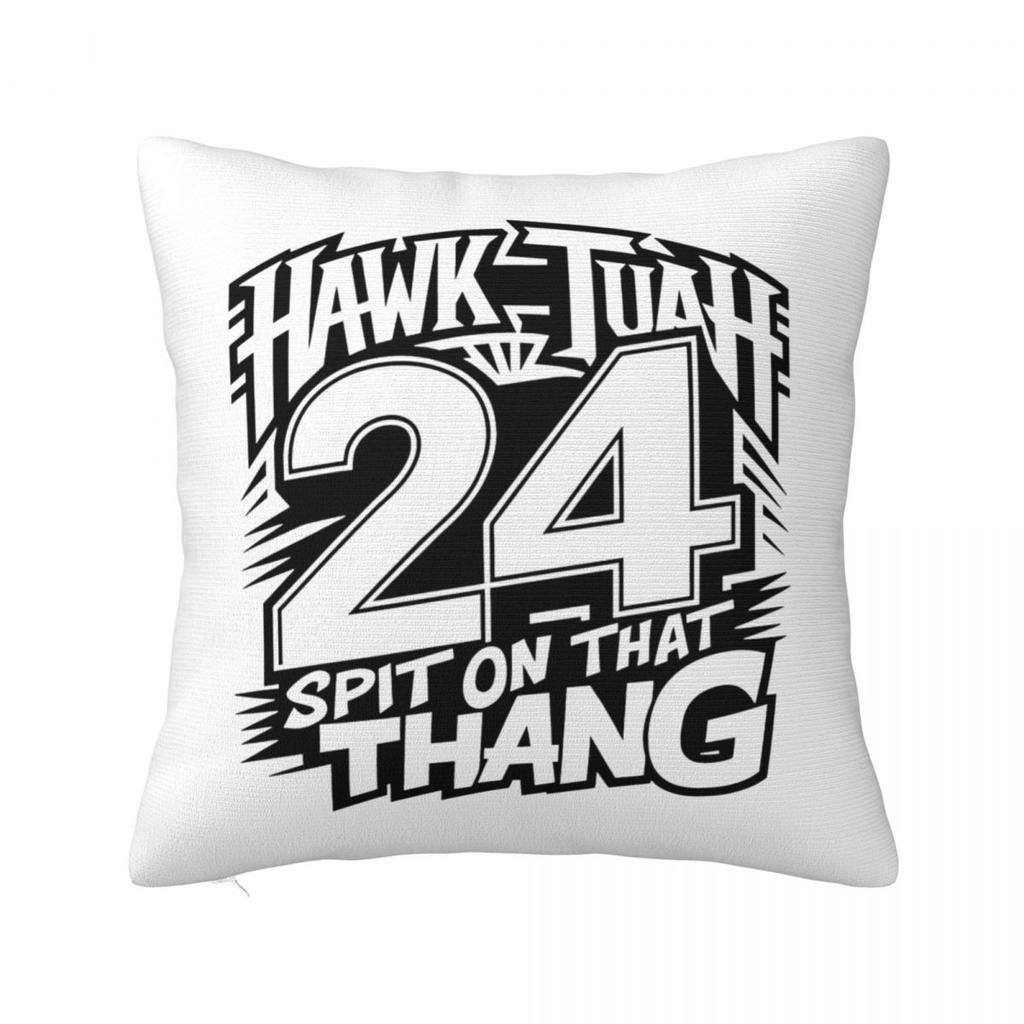 Hawk Tuah Spuug Op Dat Ding 2024 Kussensloop Grappige Meme Kussenhoezen Mode Rits Decor Kussenhoes voor Huis 45x45cm