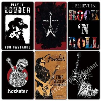 Rock Music Metal Tin Signs Vintage Posters for Home Living Room Wall Art Decor Bedroom Hallway Plaques Garage Club Bar Plate 26T0104 26T0104