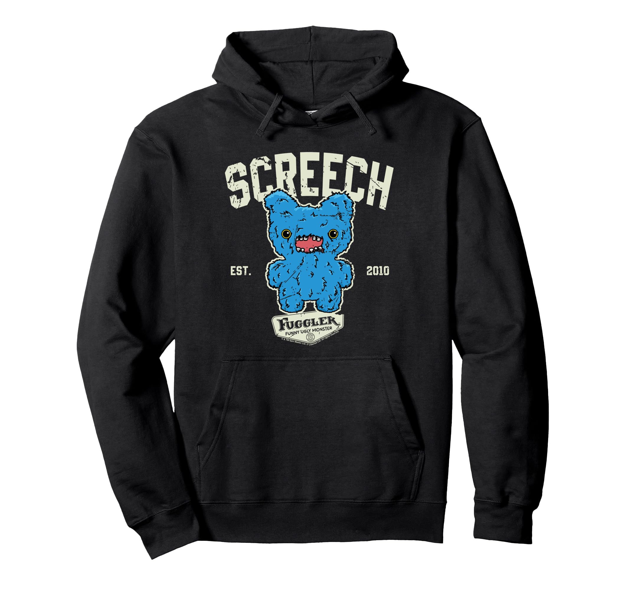 

FUGGLER Худи для колледжа Screech Blue FuggGlow чёрный