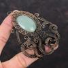 Aquamarine Pendant Copper Wire Wrapped Pendant Handmade Pendant Unique Copper Jewelry Natural Gemstone Pendant Octopus Jewelry Gift For Wife