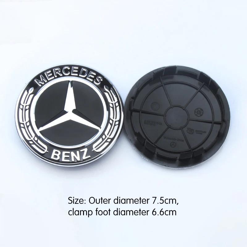4PCS 75mm Car Wheel Center Hub Caps Cover for Mercedes Benz B/C/E/S Class A Class C200L GLC GLK CLA Accessories AE1 QQ28