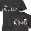 Ihr König / Ihre Königin T-Shirt Valentinstag Paar Hochzeit Paare Paar Schwarz