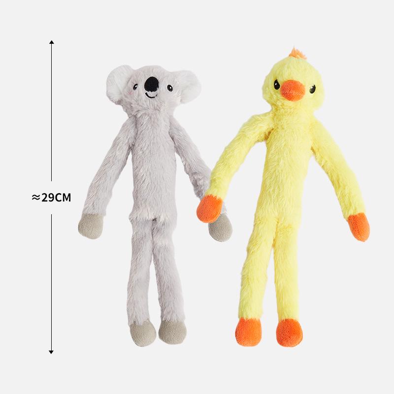 FOFOS Fuli Long Limbs Squeaky Plush Dog Toy - Durable Small Dog Play & Decompression Toy
