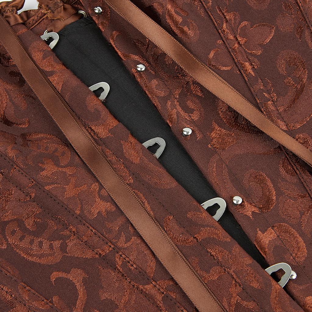 Gotisches Blumendruck-Lift-Up-Damen-Taillenkorsett Breiter Polyestergürtel Damenmode Schlankmachendes Taillenband Verstellbares Korsett