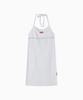 Minasu Slim Fit Halter Neck Terry Onepiece_White Melange