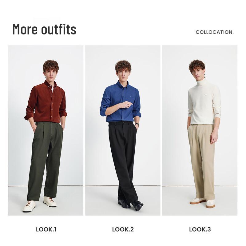 Navigare Men's Relaxed Fit Wrinkle-Resistant Straight Leg Pants