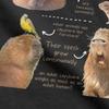 Capybara Fun Facts T-Shirts Men Vintage 100% Cotton Tees Crew Neck Short Sleeve T Shirts Gift Idea Clothing