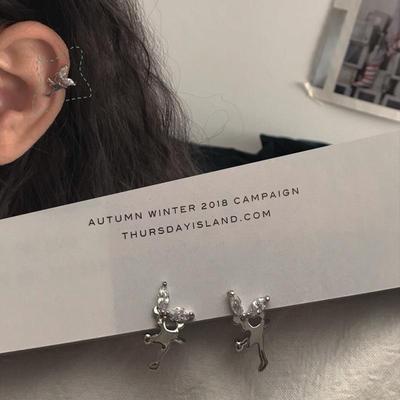 Adjustable Korean Zircon Ear Cuff - No Piercing Needed, Elegant and Versatile Design