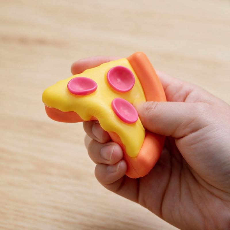 Nee Doh Squeezza Cheesy Pizza Squeeze Toy Soft Textured Fidget Toy Stress Relief Anxiety Relief Toy For Adults Relaxation