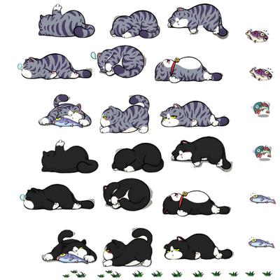 ZUKIDA Cute Cat Car Sticker Helmet Sticker Electric Bicycle DIY