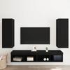 Wall Mounted TV Cabinet 2 pcs Black Oak Effect 30.5 x 28.5 x 90 cm