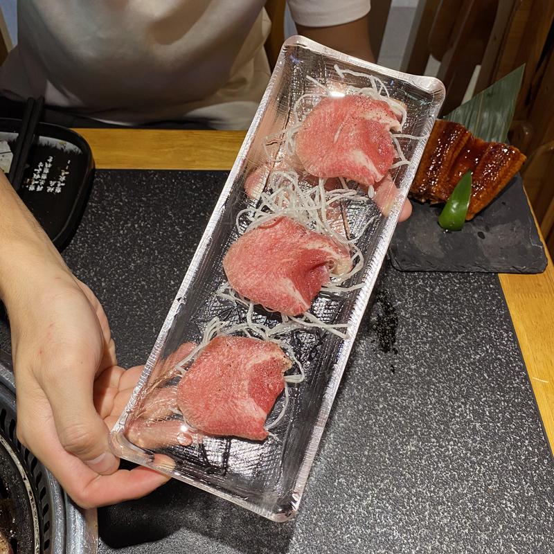 Ιαπωνική Γυάλινη Μακρόστενη Πιατέλα Δημιουργικές Διαφανείς Ορθογώνιες Πιατέλες Ακανόνιστης Υφής Γυάλινη Πιατέλα Σούσι Ειδικά Επιτραπέζια Σκεύη