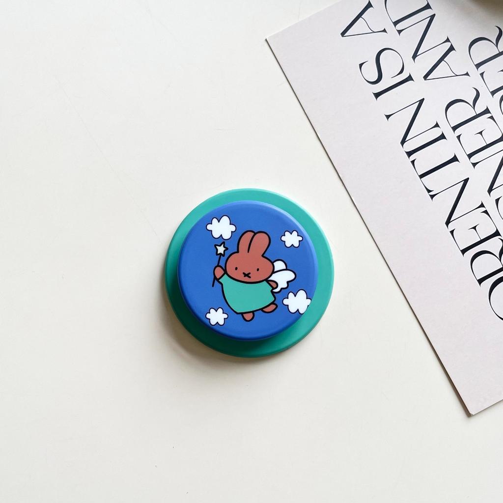 Kawaii Miffy Rabbit Magnetic Phone Stand Matte Circular Cute Cartoon Creative Extendable and Rotatable Phone Stand