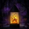 Halloween Decoration Electronic Candle Lantern Pumpkin Luminary Portable Castle Style Party Prop Decor