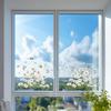Spring Summer Flowers Window Clings Butterfly Wildflowers Window Decal Double-Side Floral Static