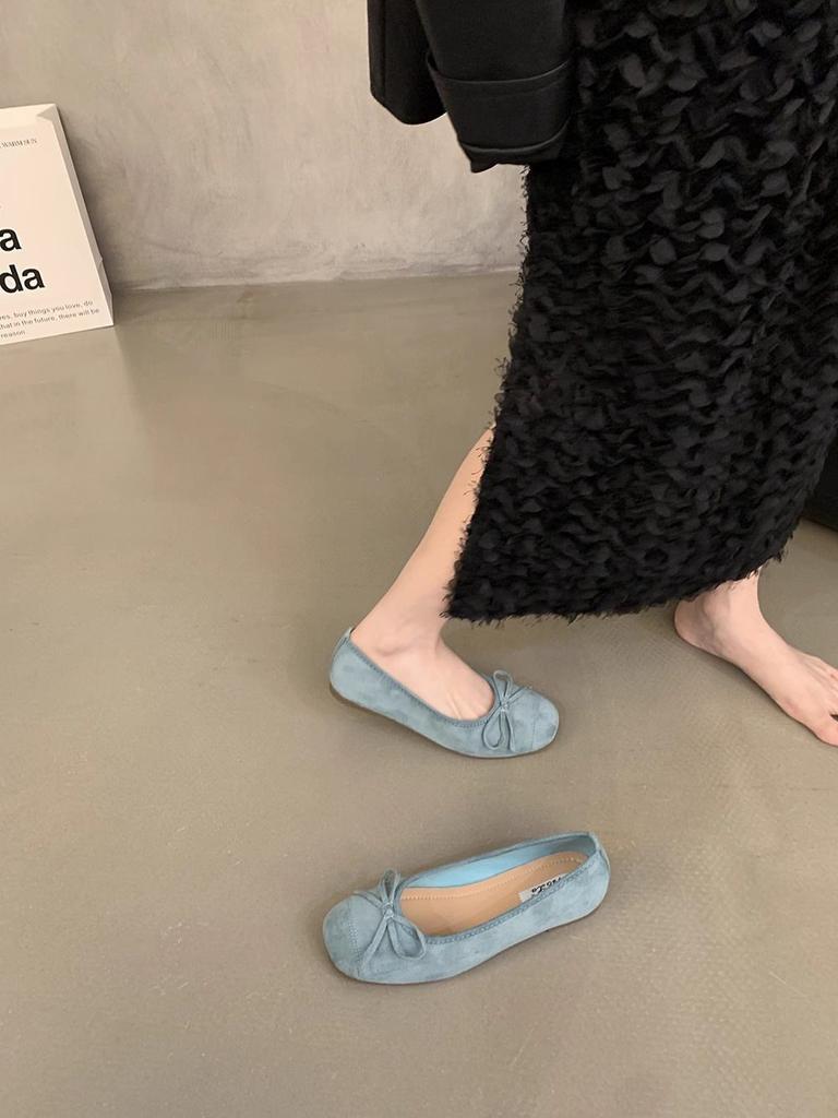 New Chinese Silver Flats Gentle Red Single Shoes Ladyshoes Ballet Soft Sole Candy Small Fragrant Wind Women's Shoes Autumn French