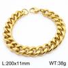 Jewelry Side Flat Chain Stainless Steel Chain, Simple Titanium Steel Men's Trend Hip-hop Bracelet Accessories