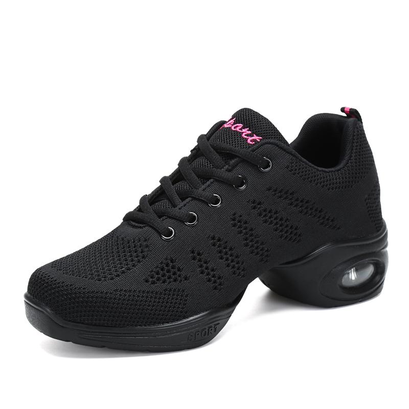 Black dance shoes, wearing Yang Liping square dance shoes, breathable summer dance shoes, soft-soled fitness dance shoes