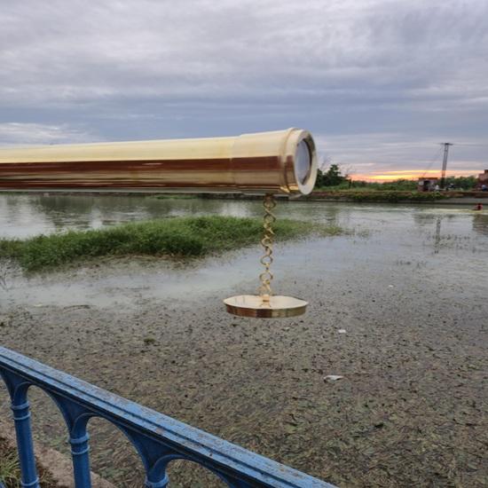 Maritime Brass Telescope Adjustable Wooden Tripod Nautical Decor Gift 42x Functional Telescope Home, Office, Studio Decor Gift