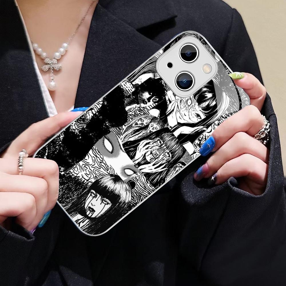 Japan Anime Tomie Kawakami Phone Case For IPhone 14 13 12 Mini 11 Pro XS Max X XR 14 Plus Tempered Glass Cover