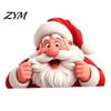 Christmas Home Decorations Peeking Santa Claus Static Window Cling, 3D Effect Holiday Gift for Sticker, Reusable Glass Decal Decor Xmas Party Supplies