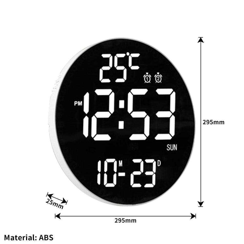 Digital Wall Clock, Digital ClockAdjustable Brightness Large LED DisplayAlarm