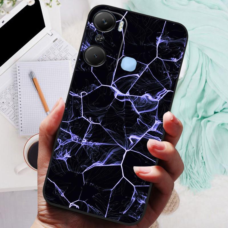 For Infinix Hot 12 Pro Case Black Cover Lion Wolf Silicone Soft Back Cases For Infinix Hot 12i Hot12 Pro / Hot 20 5G Case Shell