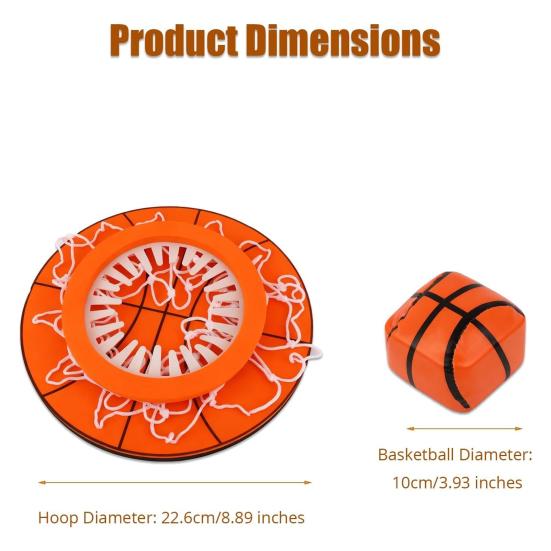 1/2 Набори Іграшка Баскетбольне кільце для стелі з 1/2 м'ячами Підвісна міні-баскетбольна гра для приміщень Зняття стресу Дитяча баскетбольна іграшка-мішень