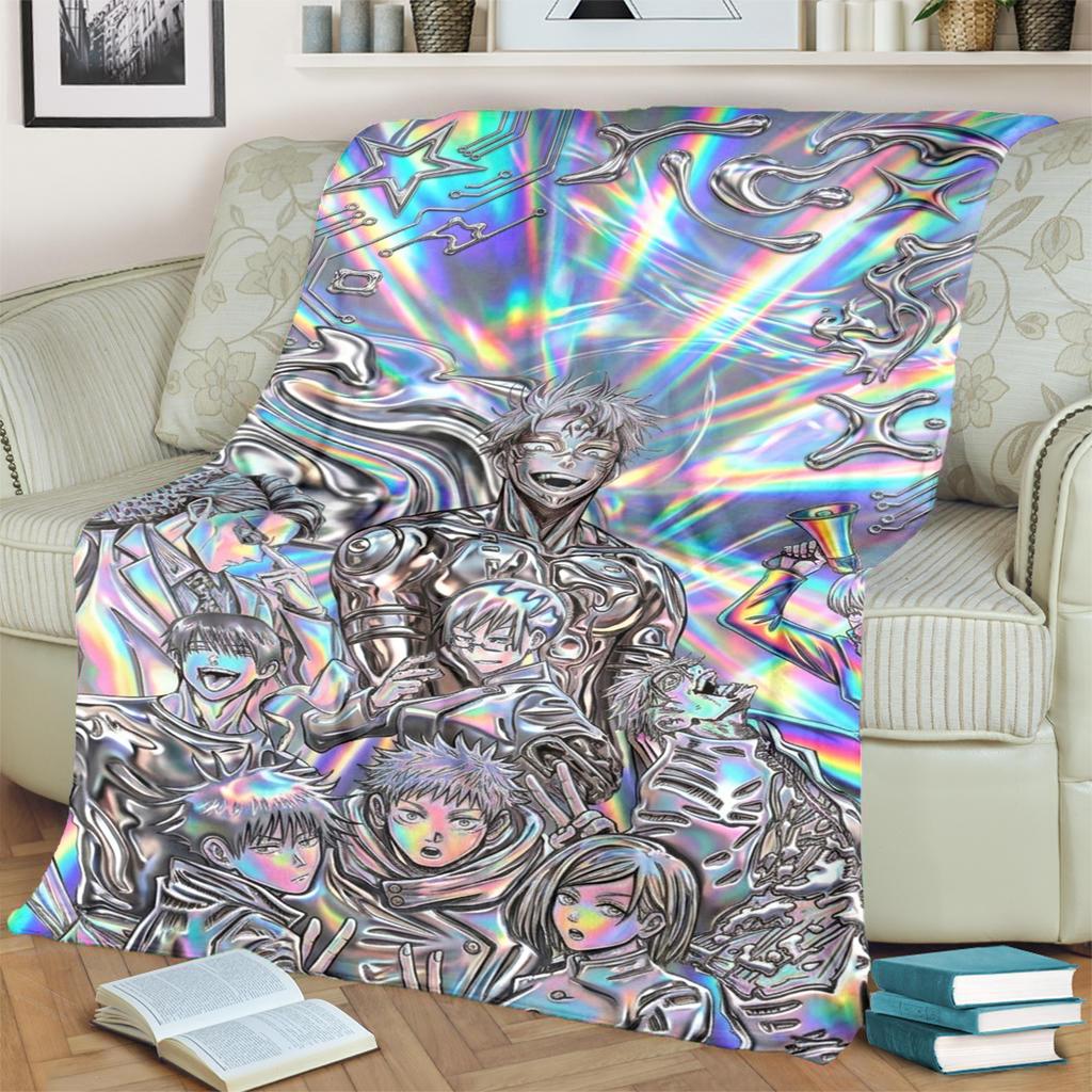 Jujutsu Kaisen Soft Blanket Warm Flannel Print for Bedrooms, Sofas, Beds, Chairs, Picnics, Travel