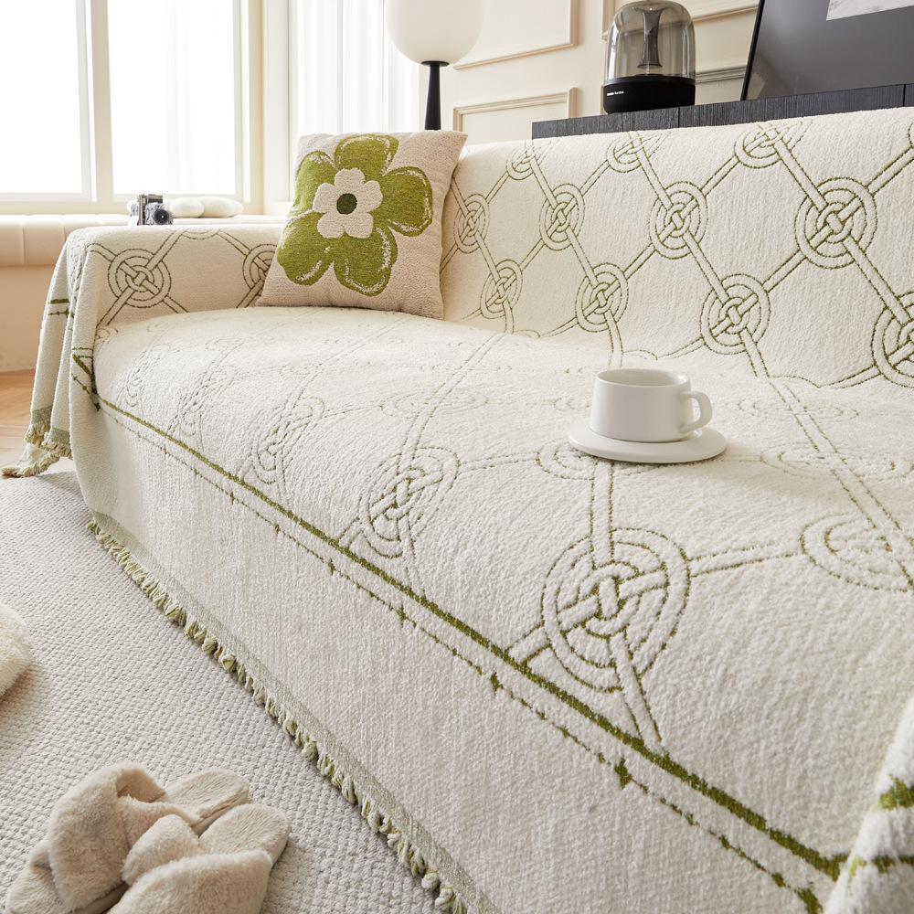 

Зимний новый кремовый стиль, обновленная полубархатная диванная подушка, нескользящий чехол для дивана, чехол для дивана, полотенце, ткань против царапин 180X130