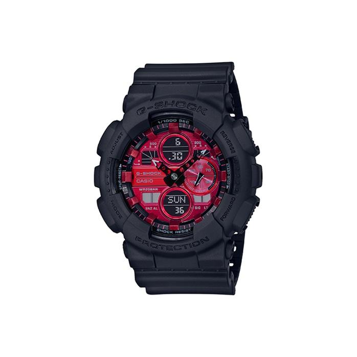 

CASIO Men Liquid Crystal/Analog Dual Display Series Red Watch GA-140AR-1APR GA-140AR-1APR Black Red