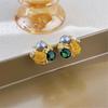Romance Crystal Earrings Featuring Rose and Pearls Fashion Ear Accessories Delicate Earrings for Everyday Elegances