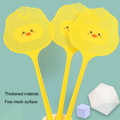 2Pcs Fly Swatter Effective Fly Control Long Handle Fly Swat Shatter Cartoon Shape Fly Racket for Indoor And Outdoor